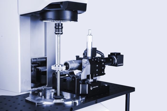 The MCR 703 MultiDrive rheometer equipment.