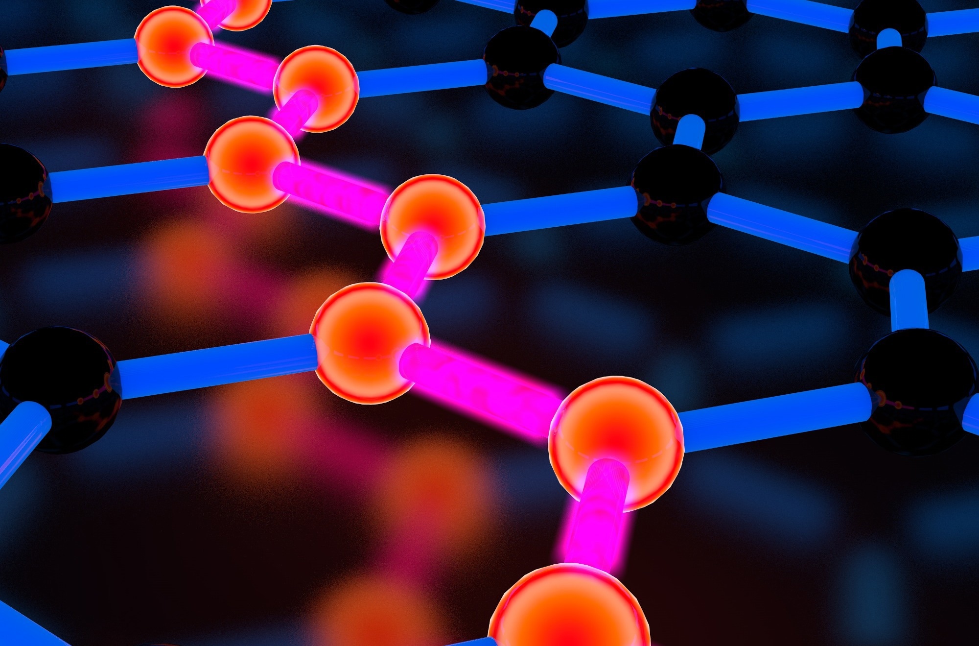 Doped graphene 3D rendering