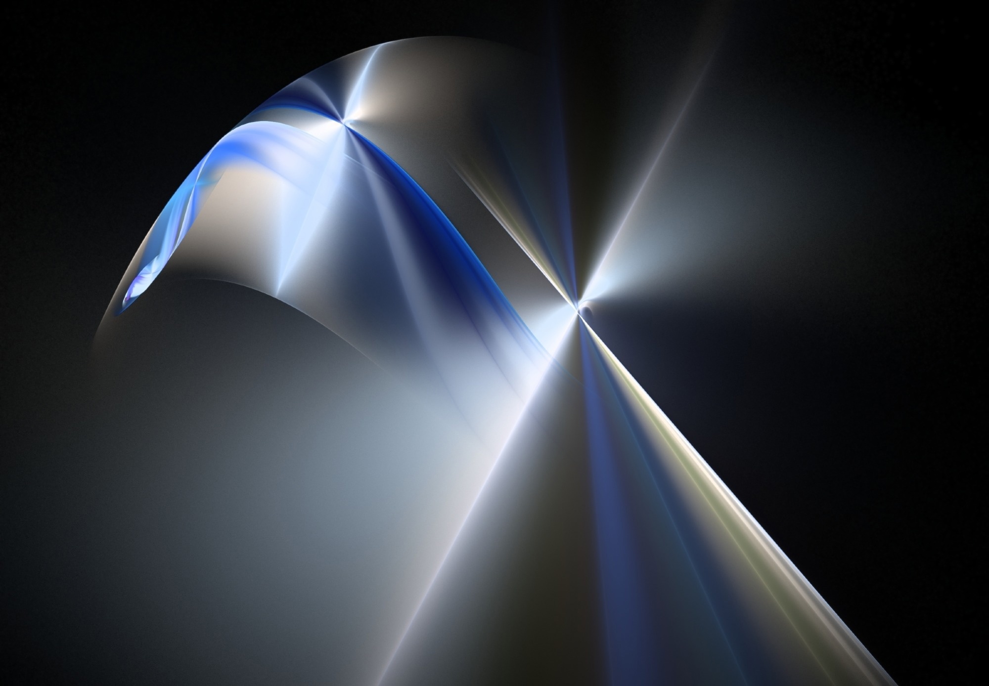 Abstract illustration of light focusing on a central point.