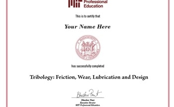 Tribology Course: Friction, Wear, Lubrication, and Design