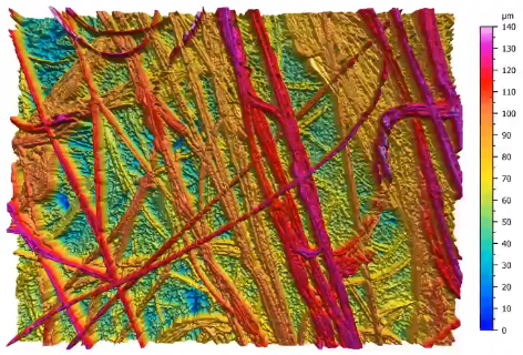 mask fiber topography